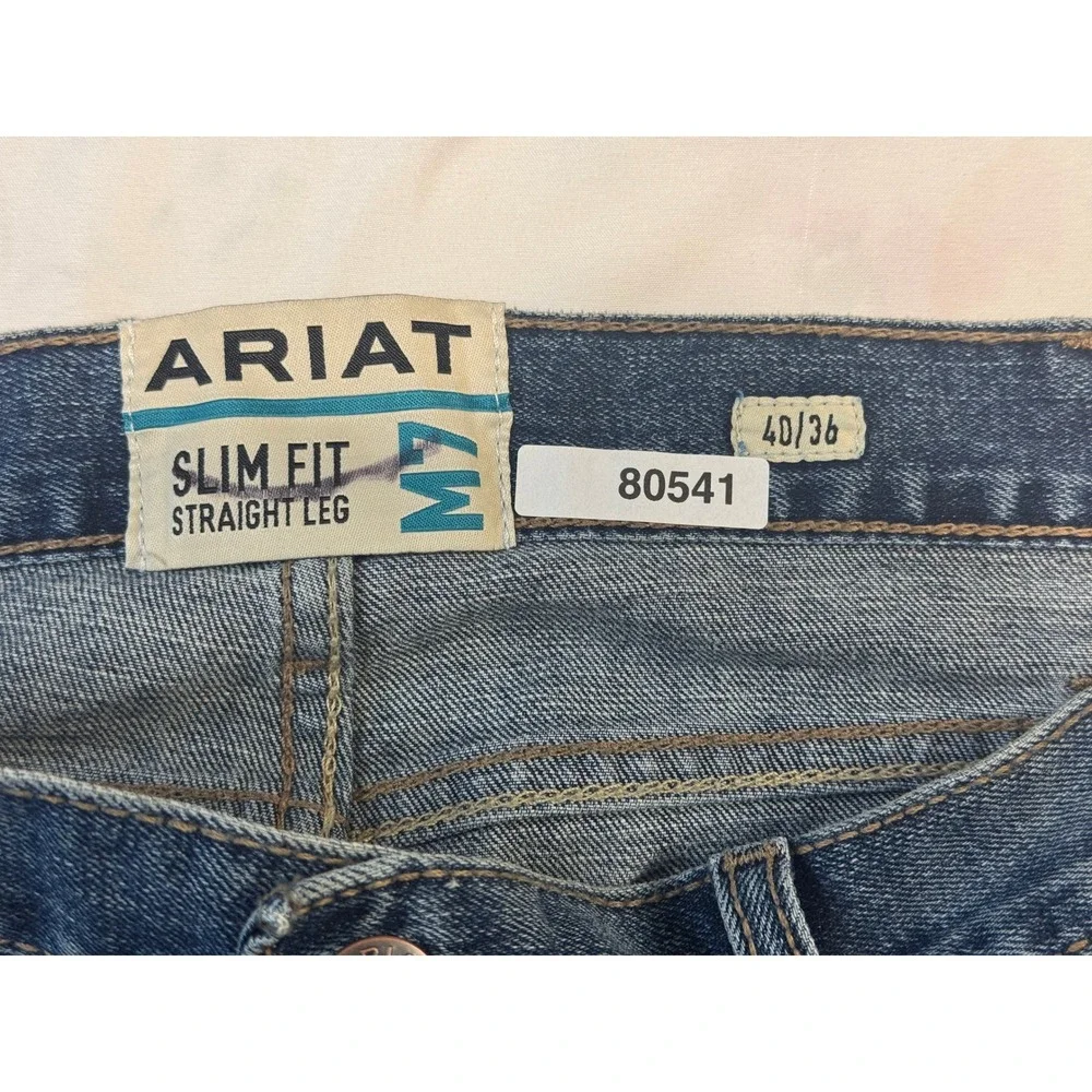 Ariat M7 Madera Slim Fit Straight Leg Jeans Mens 40x36 Blue Denim 10041093